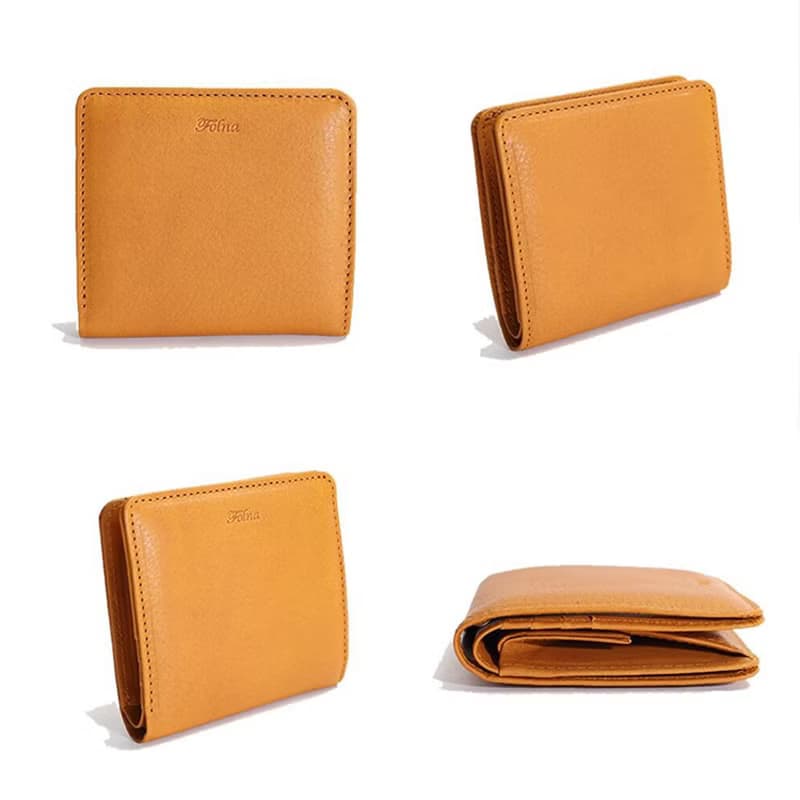 日本典雅質感 輕巧女性軟質牛皮手工短夾 Made in Japan by Folna