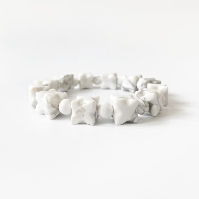 梅爾卡巴 白松石手串手鍊 8mm+ (高雅潔靜 雲石紋理)
