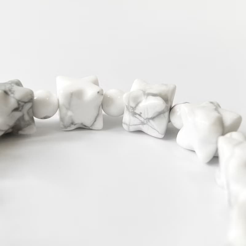 梅爾卡巴 白松石手串手鍊 8mm+ (高雅潔靜 雲石紋理)