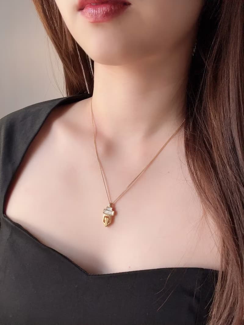 中古正品 Givenchy 紀梵希 赫本風 水鑽項鍊 鍍金 古董飾品