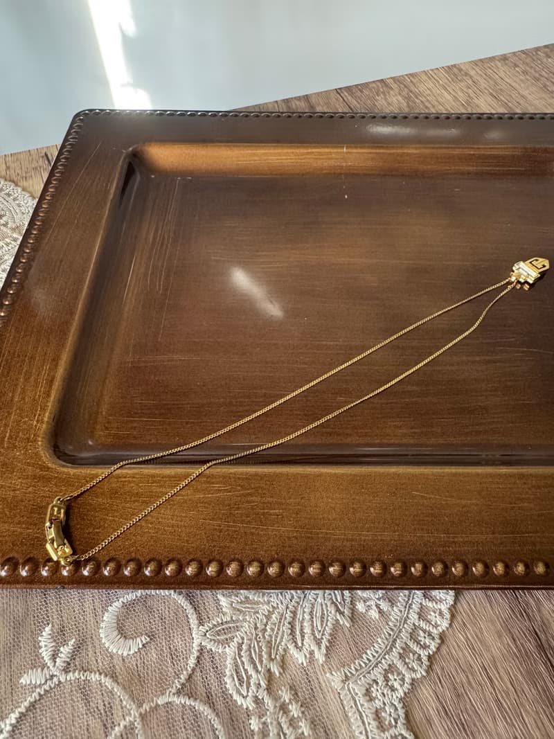 中古正品 Givenchy 紀梵希 赫本風 水鑽項鍊 鍍金 古董飾品