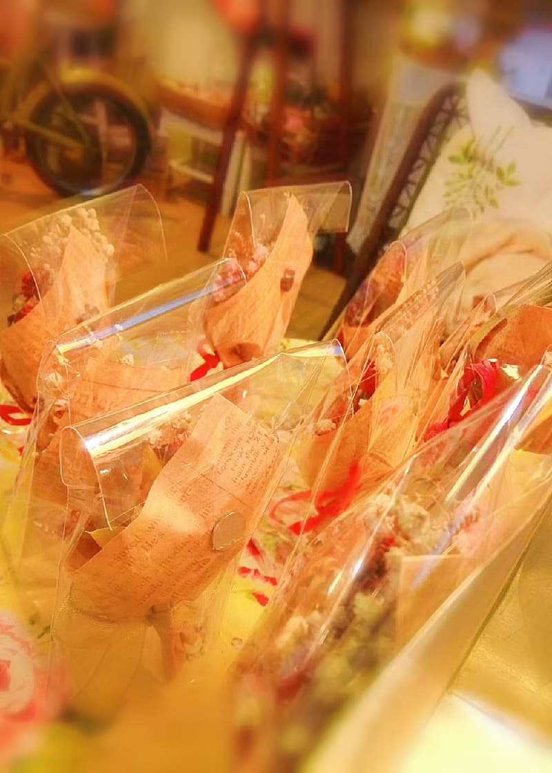 小莊園乾燥花束  冰箱貼/別針