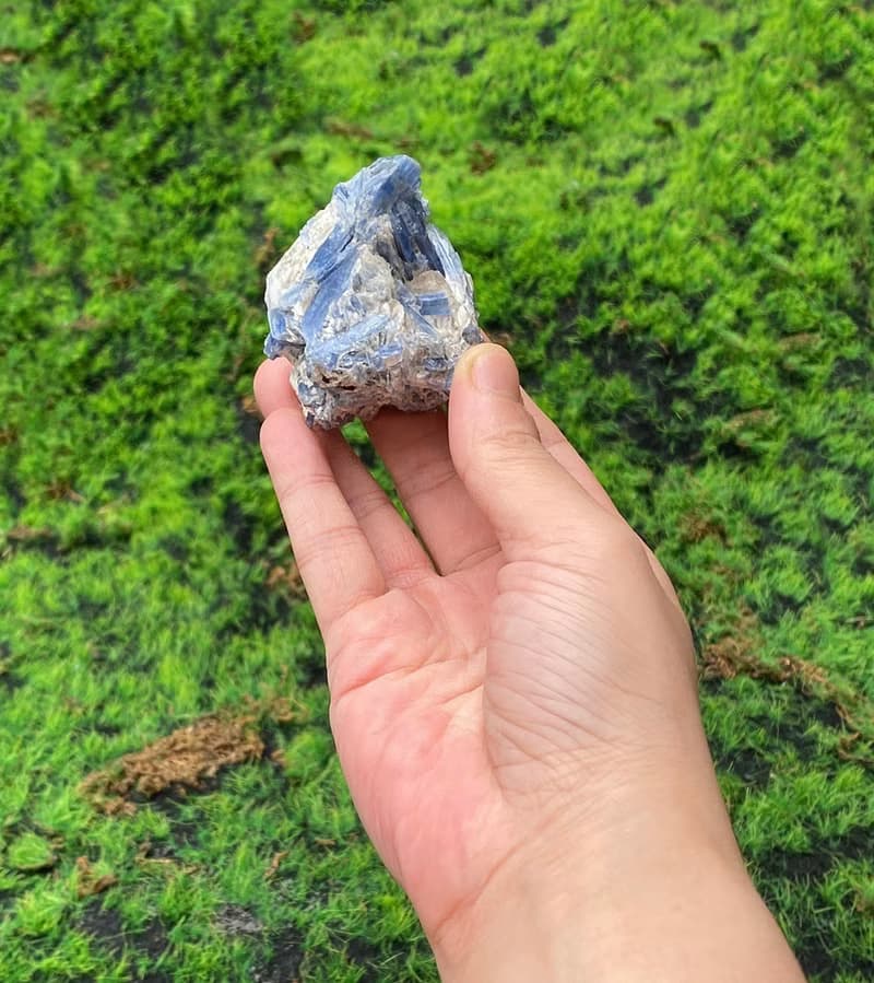 天然原礦藍晶石共生金雲母 療癒 招財 溝通 表達 觀察力 快速出貨