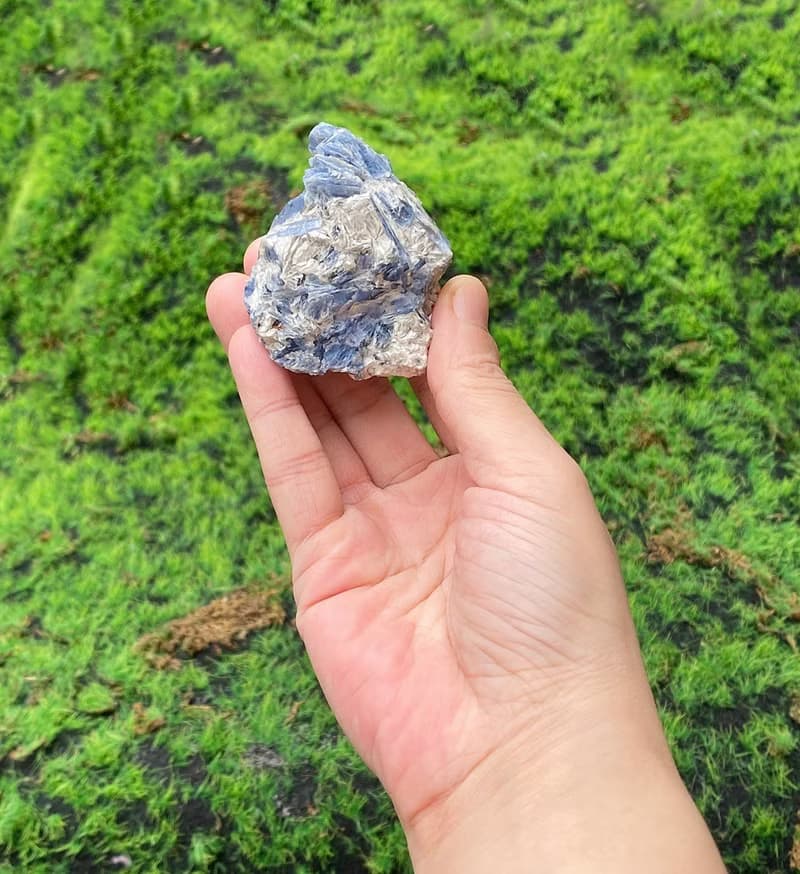 天然原礦藍晶石共生金雲母 療癒 招財 溝通 表達 觀察力 快速出貨