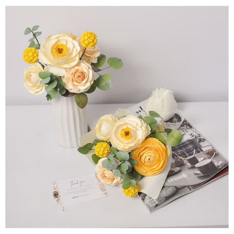 Shining Roes- Paper Flowers Bunch In Craft Box