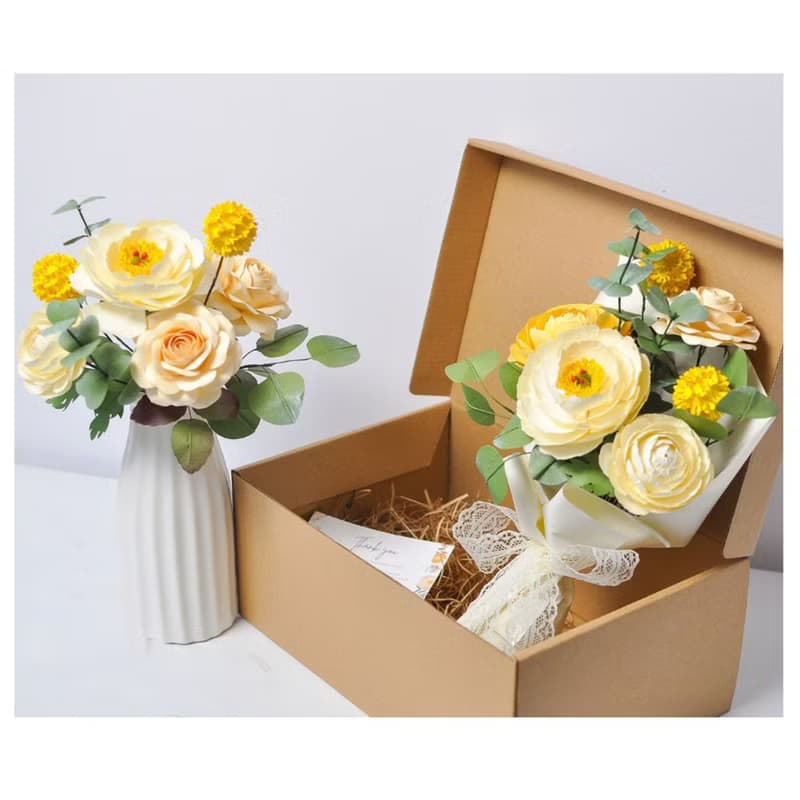 Shining Roes- Paper Flowers Bunch In Craft Box