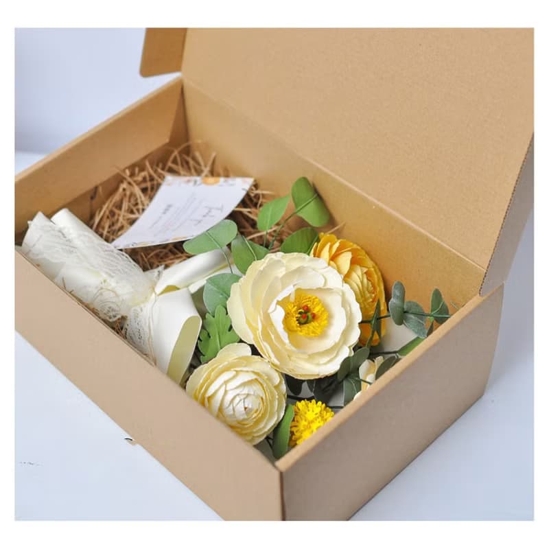 Shining Roes- Paper Flowers Bunch In Craft Box