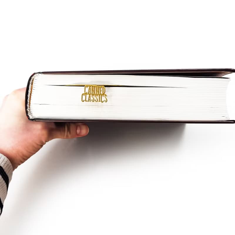 Canned Classics gold metal bookmark sardine can design handmade
