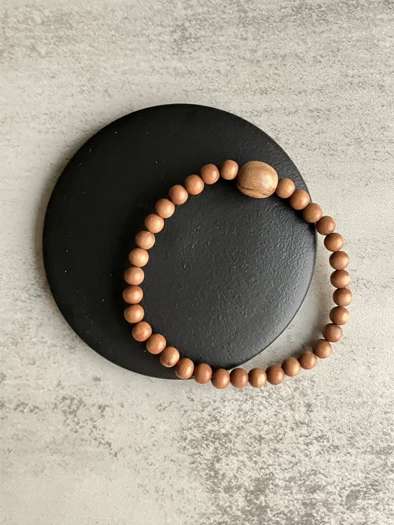 【圓珠重油款】印度老山手串5mm(3-4克)_中間大圓珠