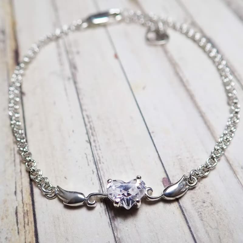 【比法一生】純銀手鍊—愛心翅膀手鍊