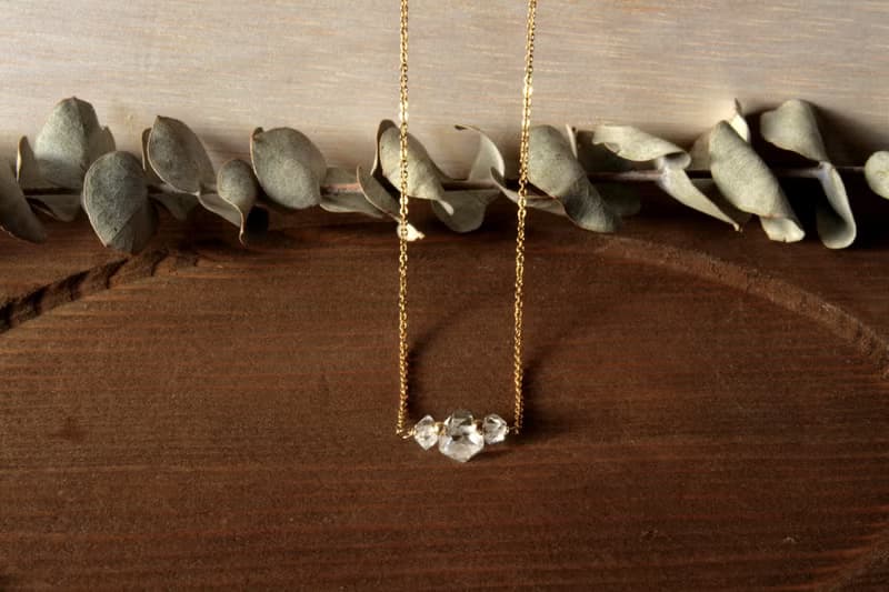 赫基蒙項鍊 鎖骨鍊 天然雙尖水晶~清澄女孩