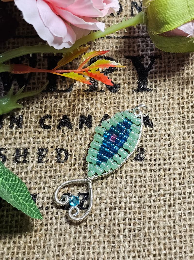 【葉綠舒手作】魚語輕歌 /金屬線編織/節日/禮物/飾品/項鍊/手作
