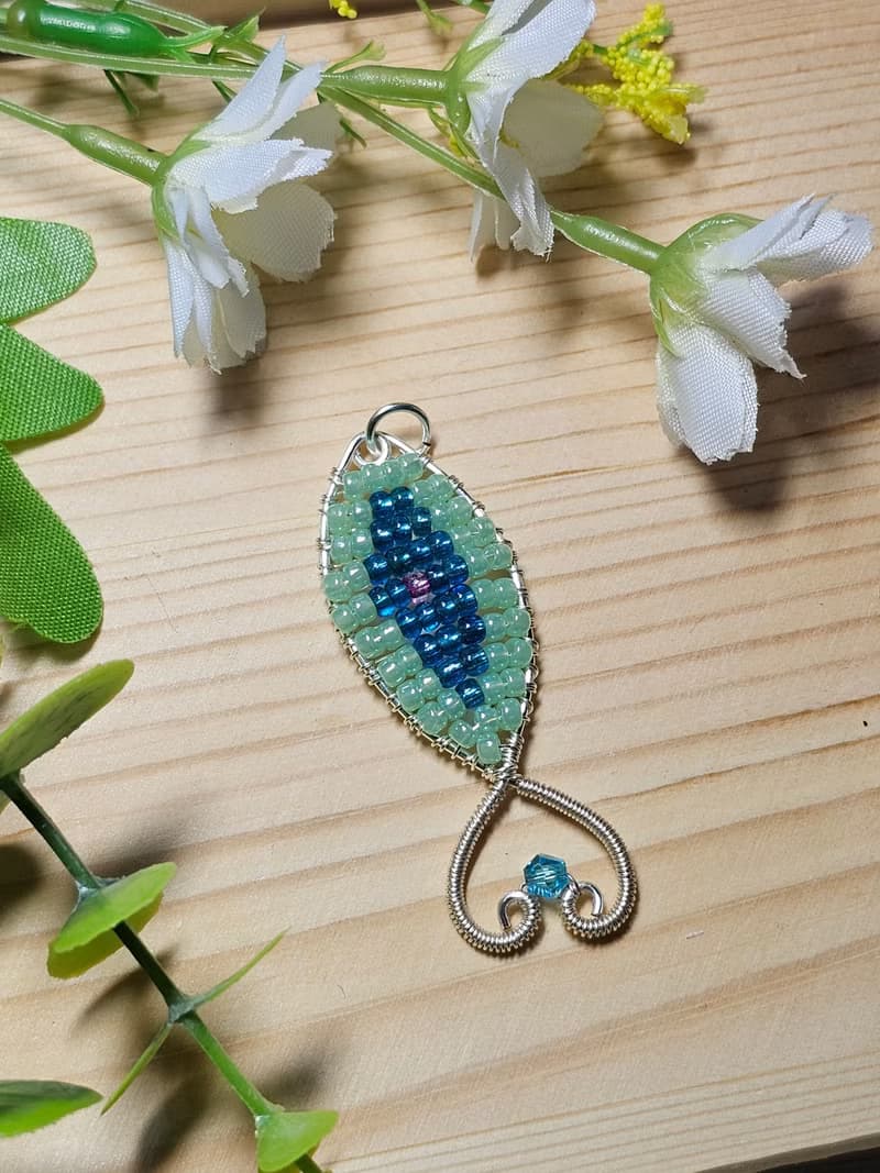 【葉綠舒手作】魚語輕歌 /金屬線編織/節日/禮物/飾品/項鍊/手作