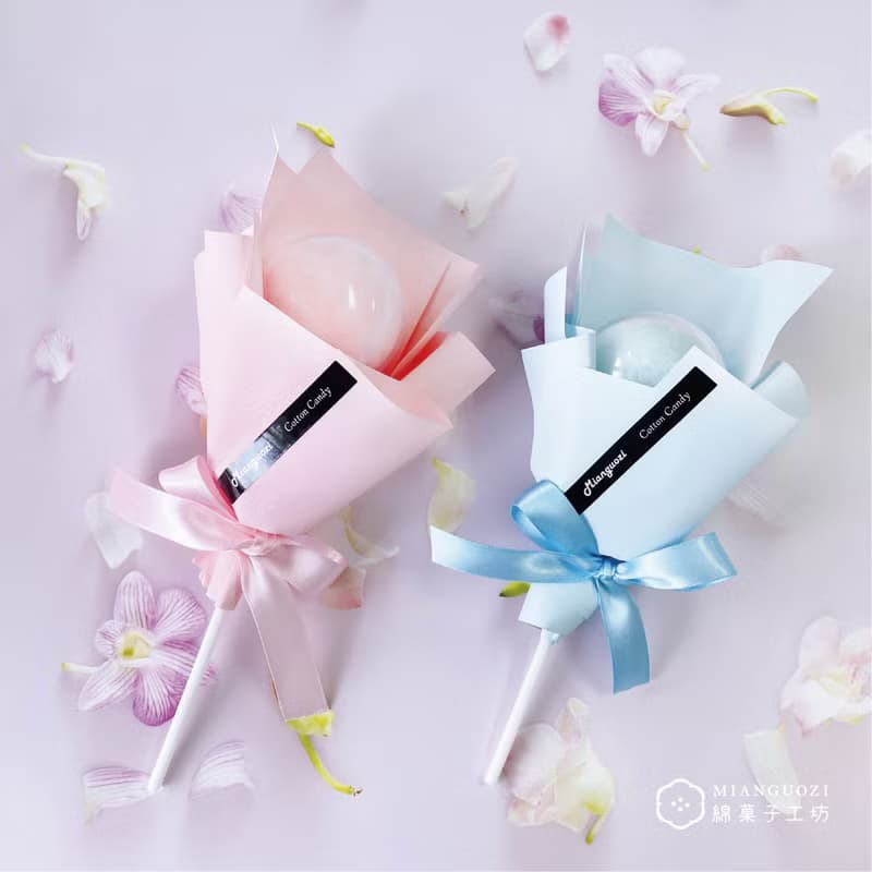 【綿菓子】棉花糖單支花束(畢業 送禮 花禮 乾燥花)