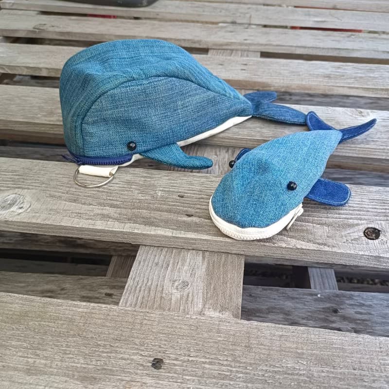 【獨一無二。大頭鯨魚】側背包/斜背包/小朋友包/小廢包/永續商品