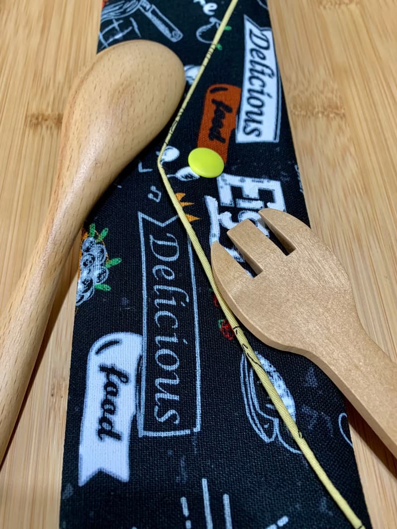 文青風環保純棉筷袋 ~美味關係 沈穩黑 潮物 收納 手作餐具袋 禮