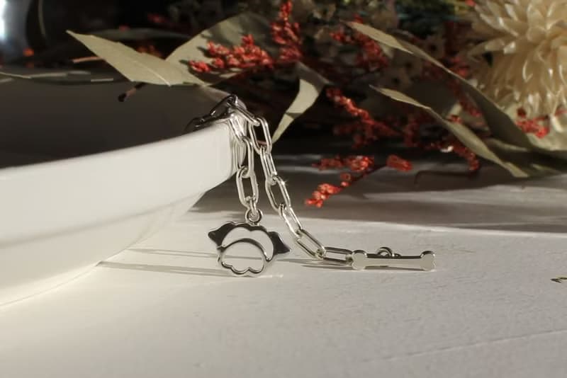 小狗與骨头 925银T扣手链