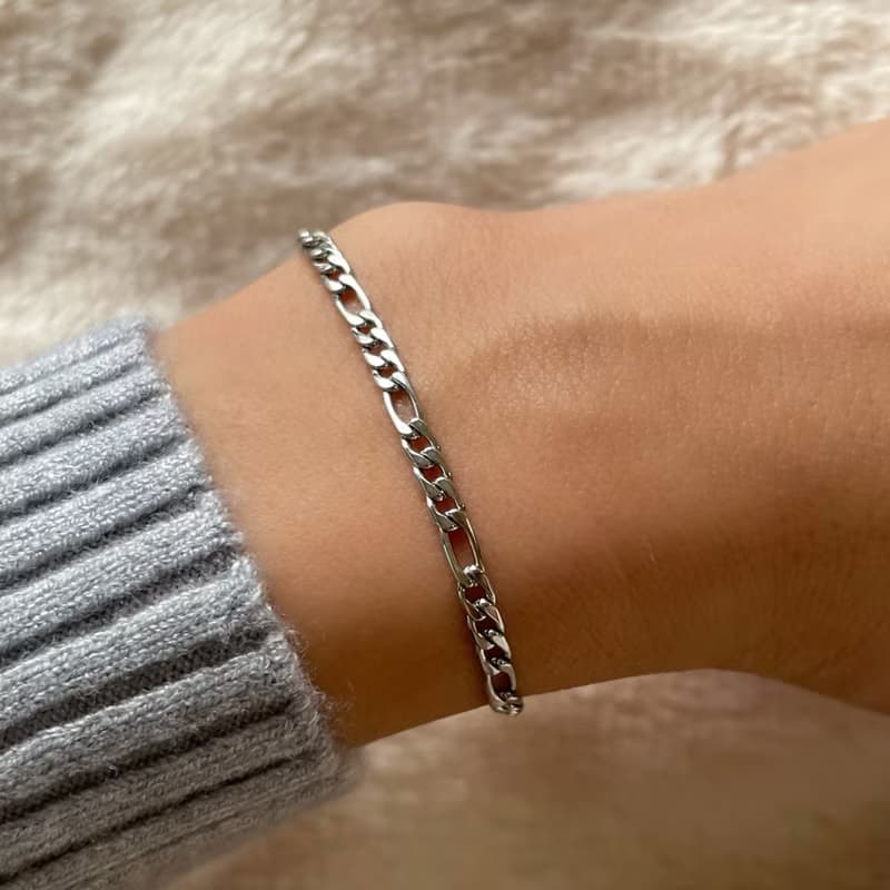 金属アレルギー対応　お好きなサイズで製作　天然石 を選べます　つけっぱなし OK  男女兼用　シンプル　チェーン　ブレスレット　316L サージカルステンレス