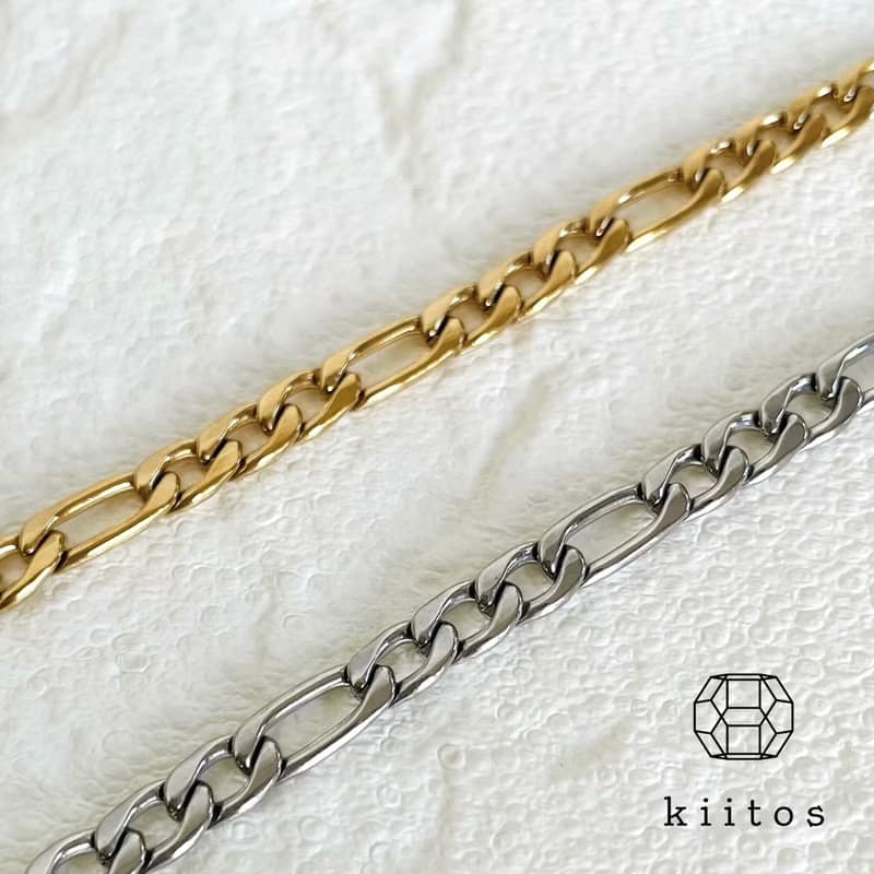 金属アレルギー対応　お好きなサイズで製作　天然石 を選べます　つけっぱなし OK  男女兼用　シンプル　チェーン　ブレスレット　316L サージカルステンレス