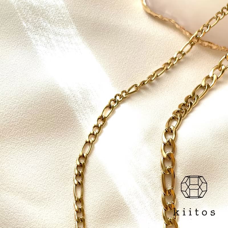 金属アレルギー対応　お好きなサイズで製作　天然石 を選べます　つけっぱなし OK  男女兼用　シンプル　チェーン　ブレスレット　316L サージカルステンレス