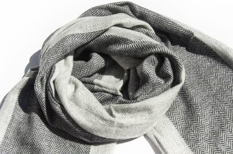 喀什米爾Cashmere 針織圍巾 純羊毛圍巾 手織圍巾 編織圍巾-岩石