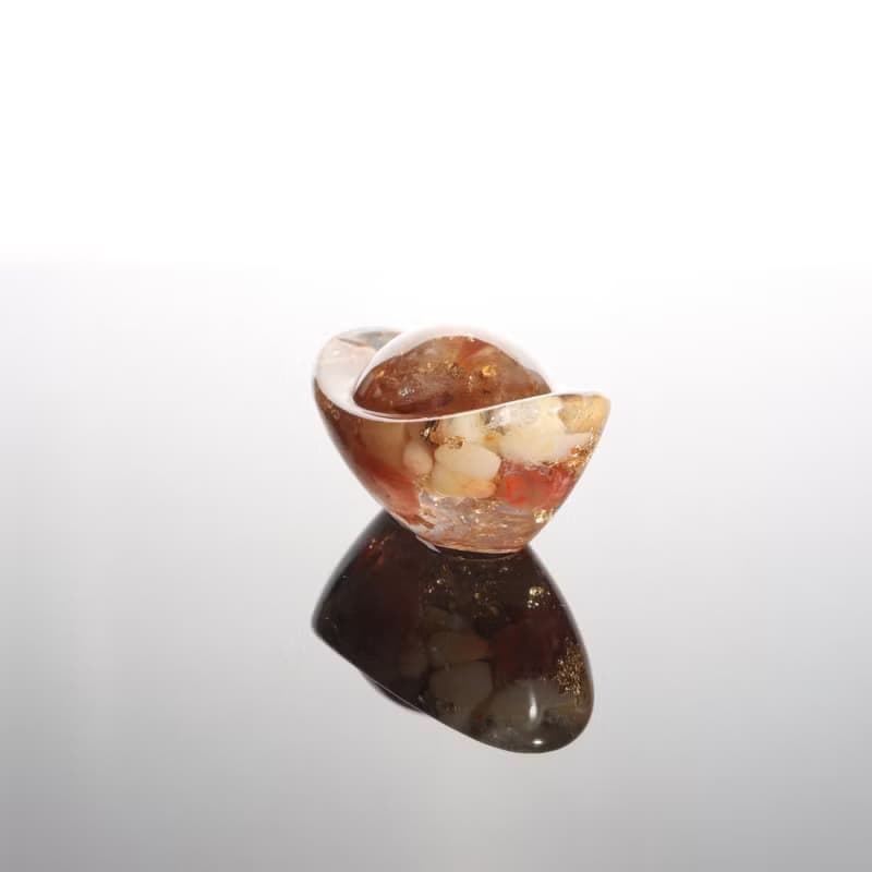 【新年禮物】招財金元寶擺飾黃玉紅瑪瑙款-開運水晶聚寶盆風水