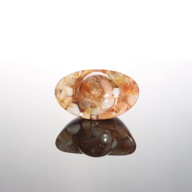【新年禮物】招財金元寶擺飾黃玉紅瑪瑙款-開運水晶聚寶盆風水