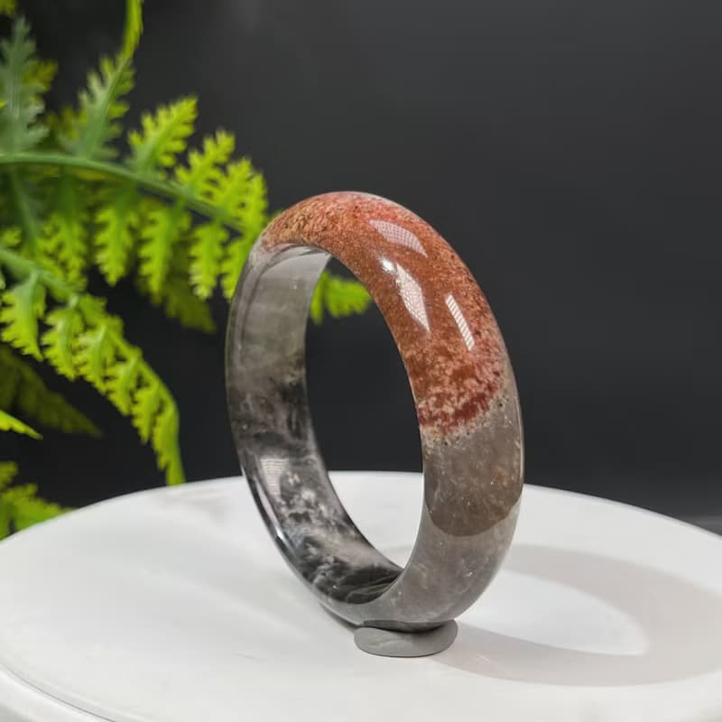 畢業級極光23水晶手鐲51+MM 冰透星光彩虹閃片黑色飄紅 天眼羽毛