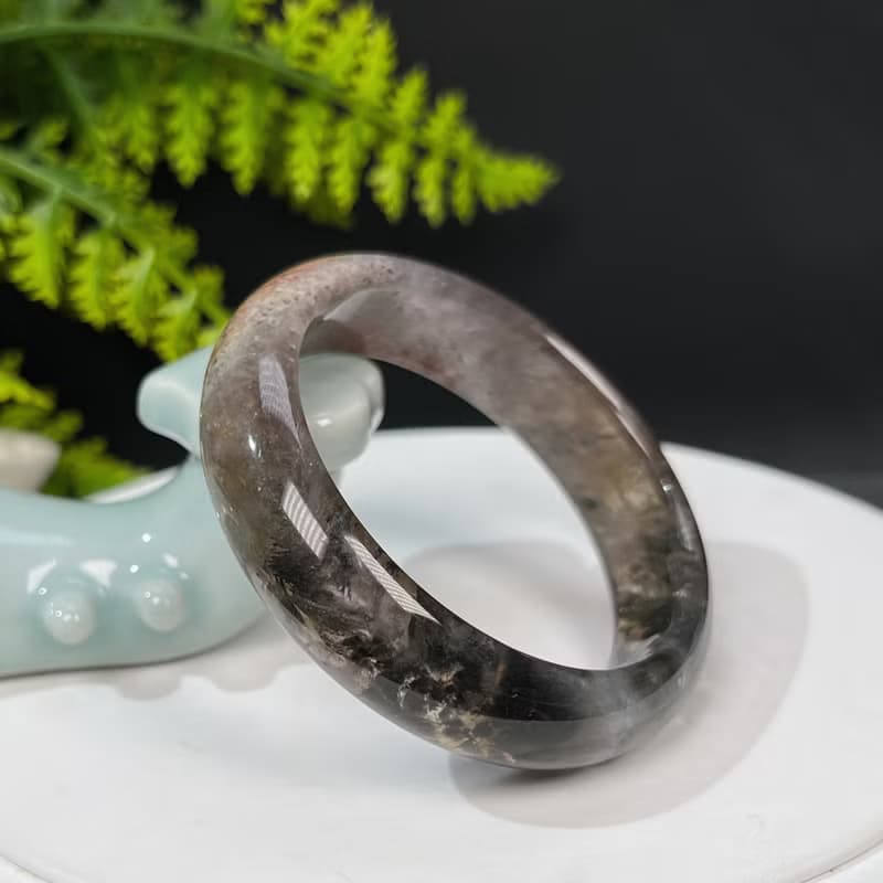 畢業級極光23水晶手鐲51+MM 冰透星光彩虹閃片黑色飄紅 天眼羽毛