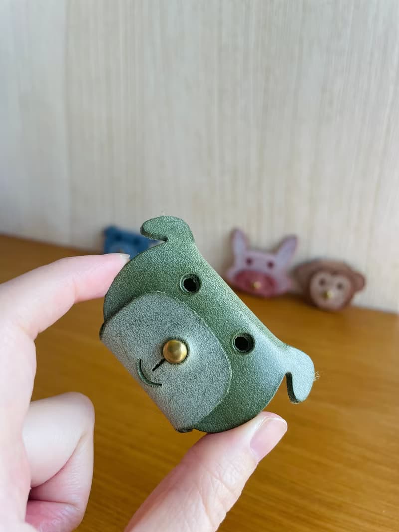 動物捲線器-擦蠟綠色熊熊
