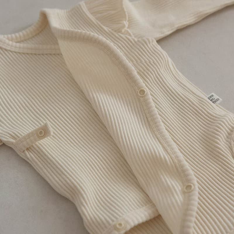 韓國彈力羅紋材質荷葉袖邊新生兒套裝 •Raon Newborn Set•