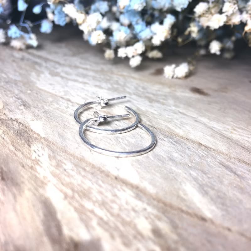 MIH金工首飾 | 簡約圈圈 純銀耳環 Minimalist Loop sterling silver earrings