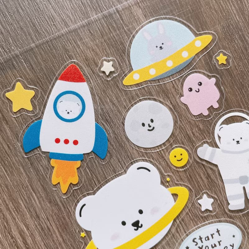 _smallthings 白丸星球透明貼紙