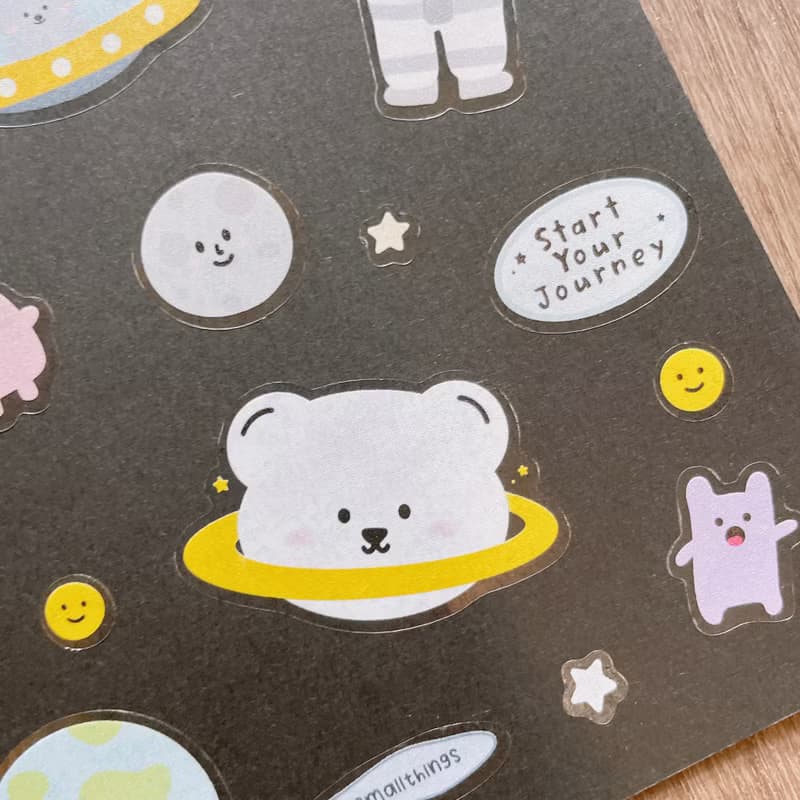 _smallthings 白丸星球透明貼紙