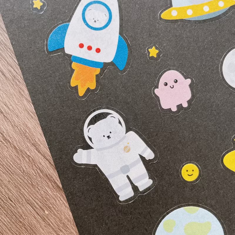 _smallthings 白丸星球透明貼紙