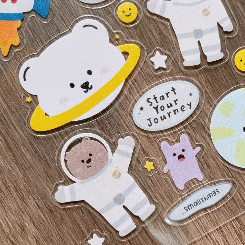 _smallthings 白丸星球透明貼紙