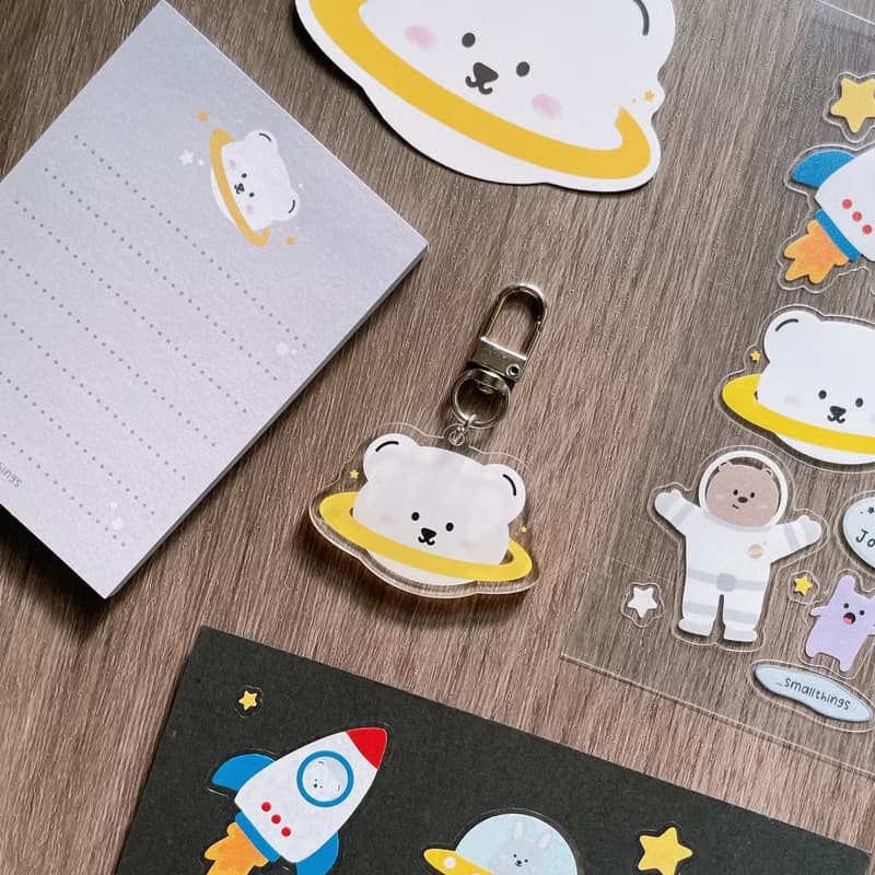 _smallthings 白丸星球透明貼紙