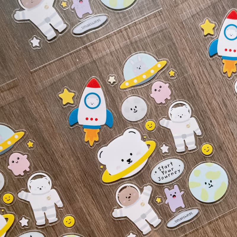 _smallthings 白丸星球透明貼紙