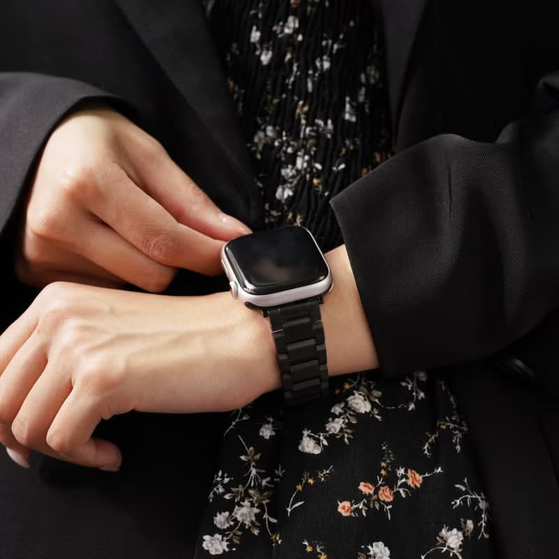Apple watch - 平切面鈦金屬 蘋果專用錶帶