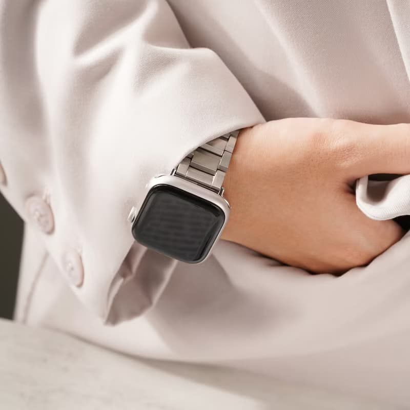 Apple watch - 平切面鈦金屬 蘋果專用錶帶