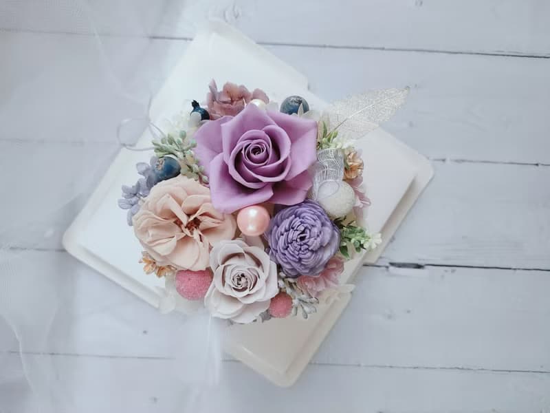 【體驗】【一人成班】花藝手作課程-永生蛋糕花 永久觀賞的生日蛋糕 禮物