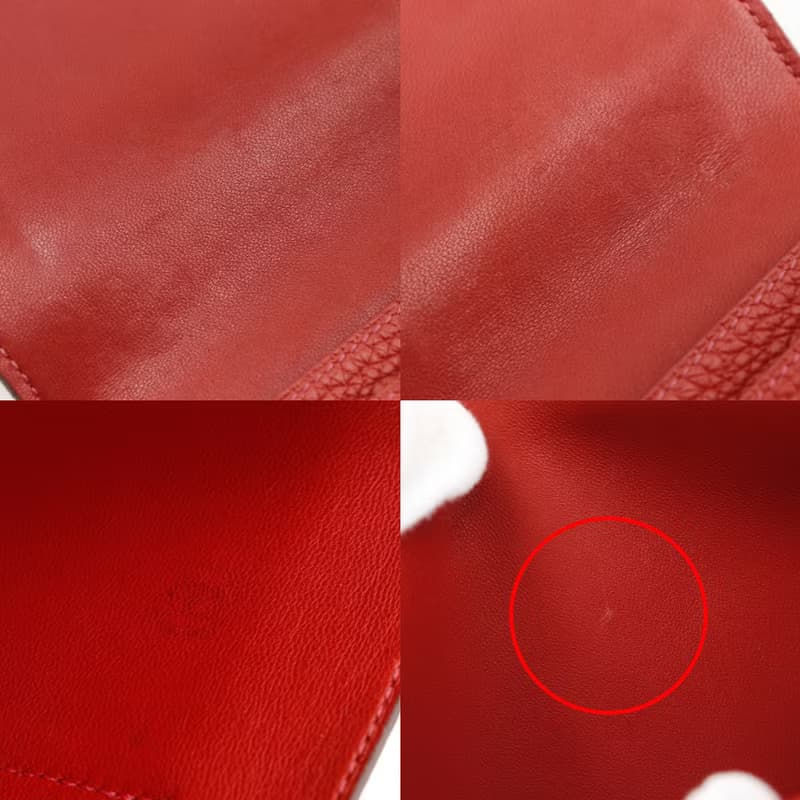 【日本直送】エルメス HERMES ドゴンGM 長財布 トリヨンクレマンス 赤  レディース【中古】