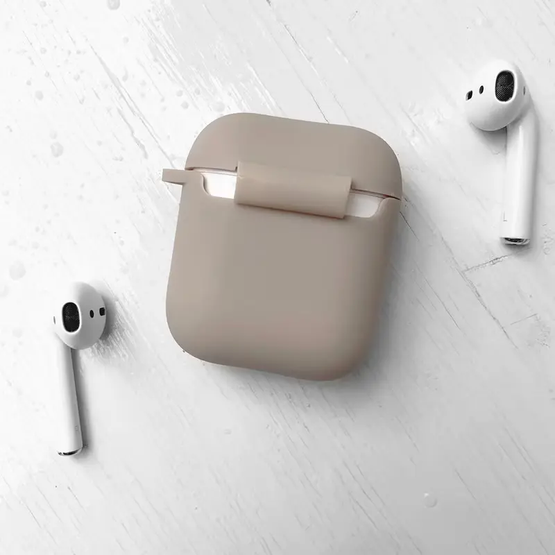 孤獨冰山 奶茶色磨砂軟殼 AirPods 耳機保護套 耳機殼
