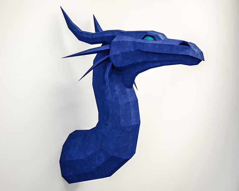 【數位】Papercraft Dragon 3D, DIY Paper Craft project, Sculpture decor, DIGITAL TEMPLATE
