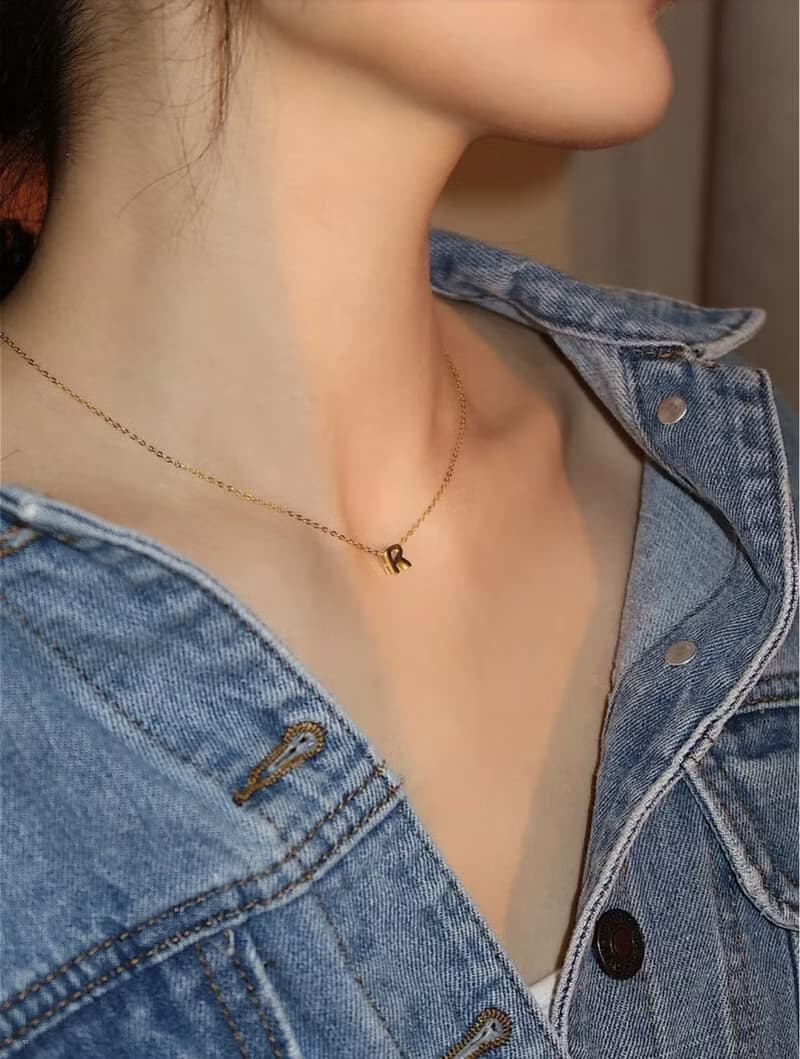 字母系列-純銀鍍金-經典簡約字母項鍊