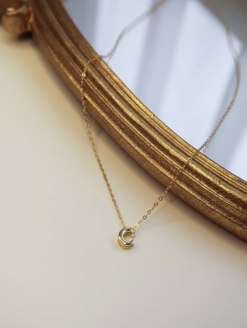 字母系列-純銀鍍金-經典簡約字母項鍊