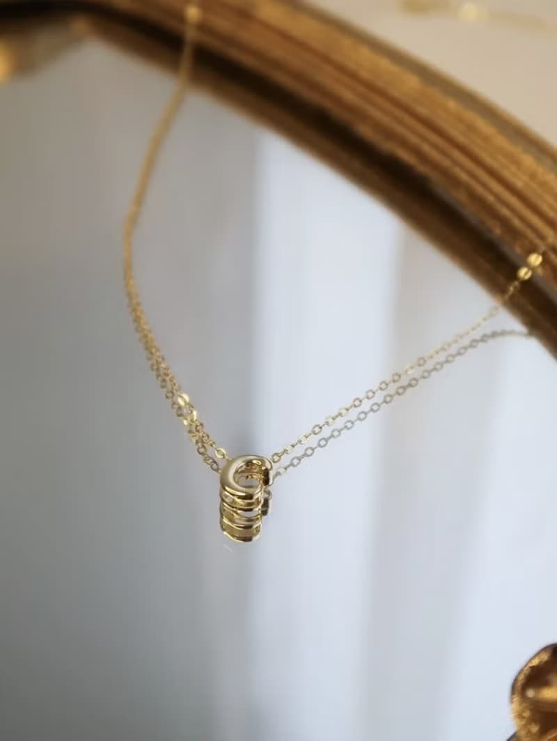 字母系列-純銀鍍金-經典簡約字母項鍊