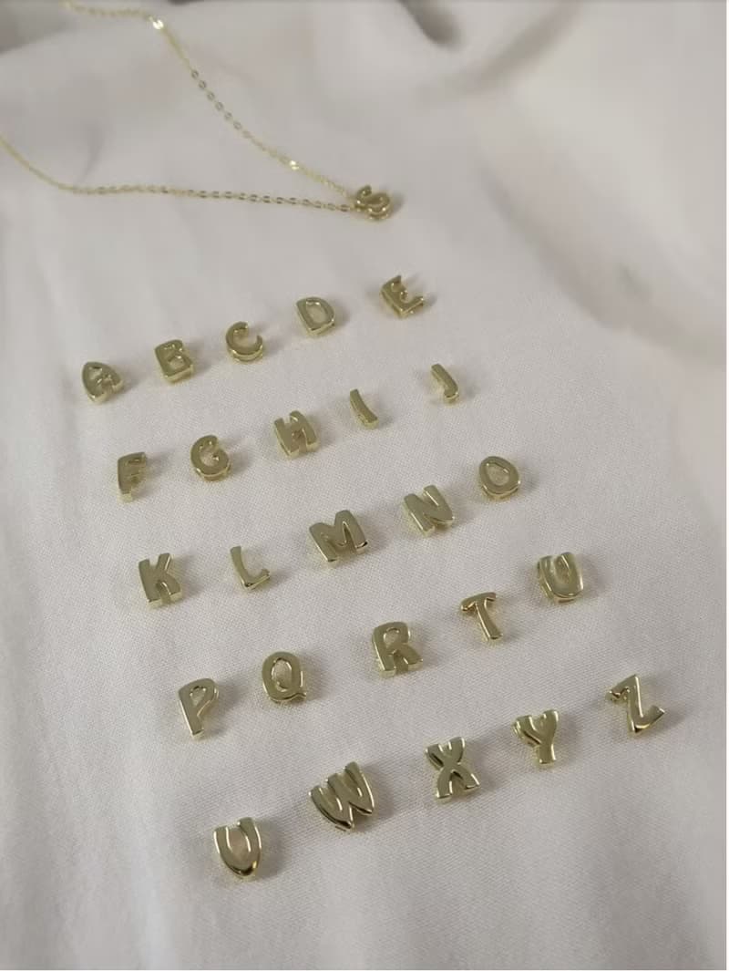 字母系列-純銀鍍金-經典簡約字母項鍊