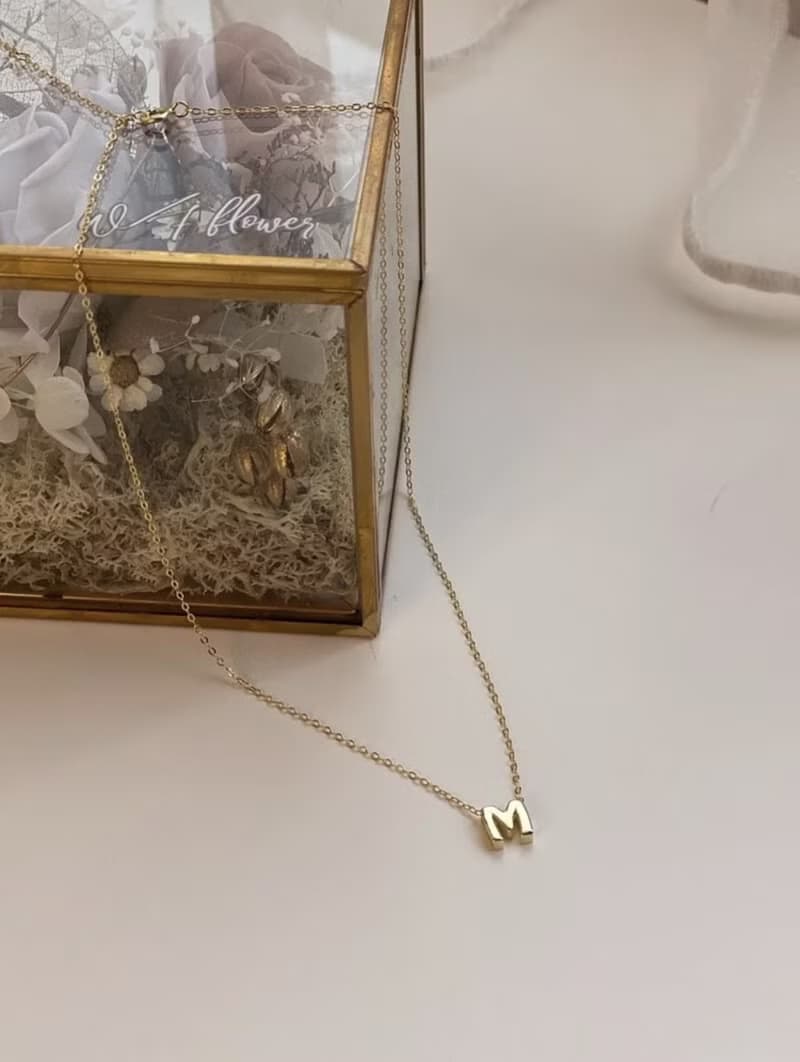 字母系列-純銀鍍金-經典簡約字母項鍊