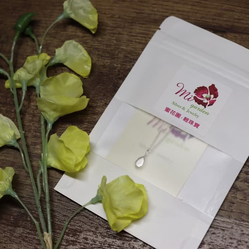 銀錠小寶石-簡約方形 Silver925項鍊/鎖骨鍊 情人節禮物
